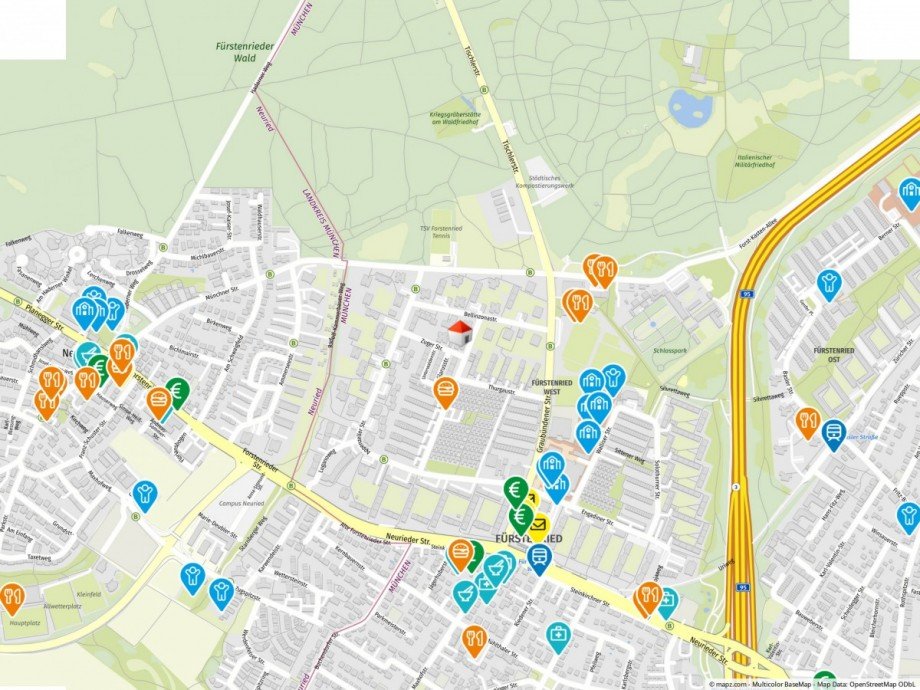 Geolyzer Kartenausschnitt Dachgeschosswohnung M�nchen