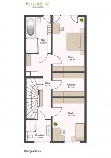 Obergeschoss *** VERMIETET *** Gro�z�giges und modernes Haus am Schlioss Schlei�heim!