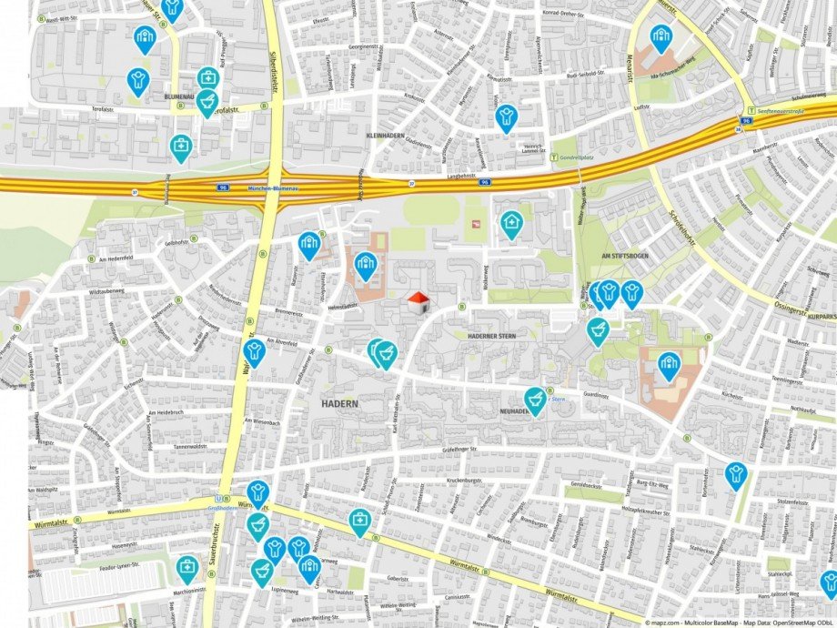 Geolyzer Kartenausschnitt Etagenwohnung M�nchen