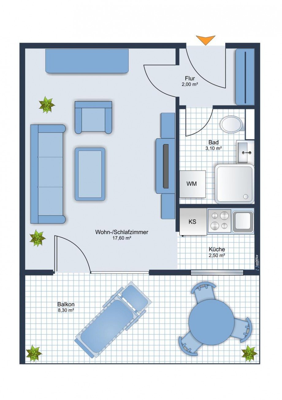 Grundriss Etagenwohnung M�nchen / Schwabing