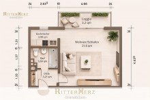 Grundriss *VERKAUFT* Gro�z�giger Balkon & separate K�che - ideal zum Selbstbezug oder als Investment!