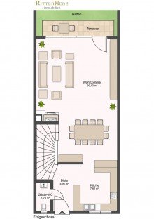 Erdgeschoss *** VERMIETET *** Gro�z�giges und modernes Haus am Schlioss Schlei�heim!