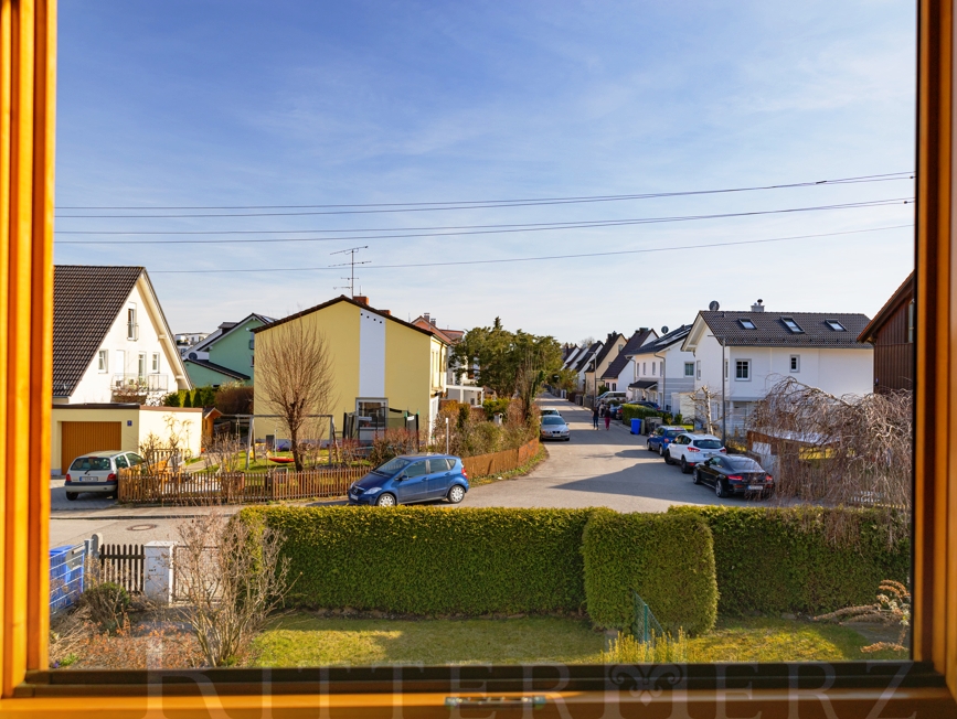 Blick von OG in S�dgarten Reiheneckhaus Germering / Harthaus