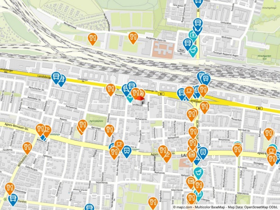 Geolyzer Kartenausschnitt Etagenwohnung M�nchen