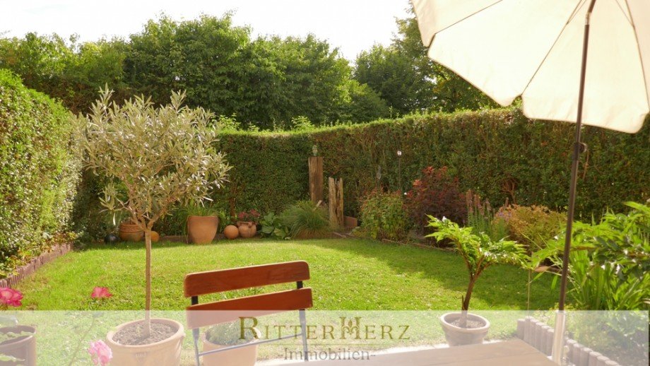 Garten im Sommer Erdgeschosswohnung M�nchen