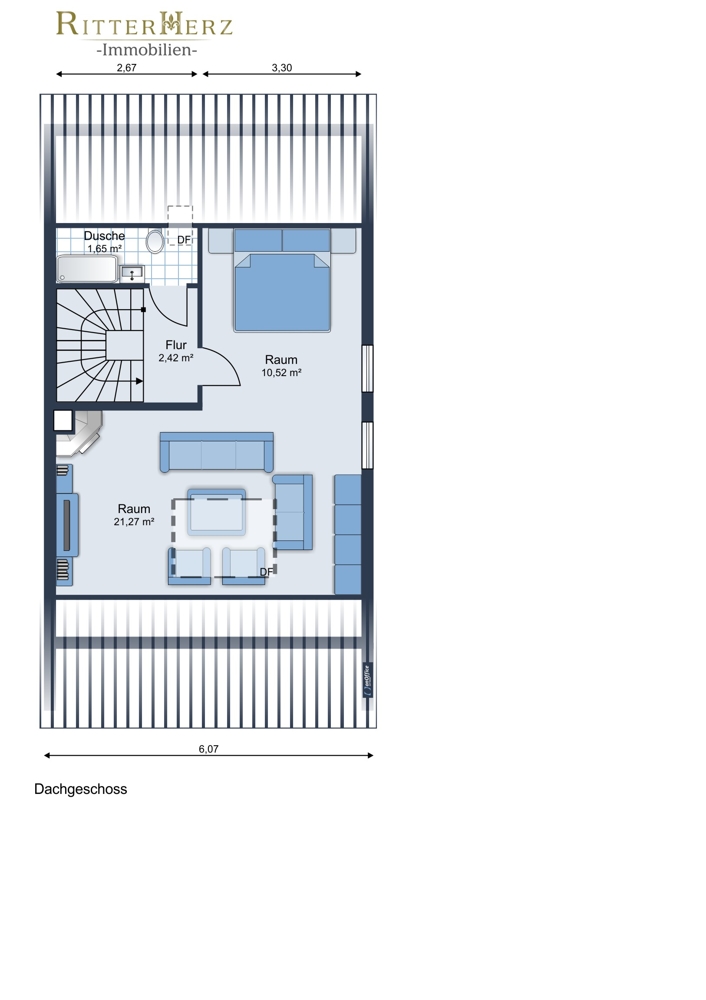 Dachgeschoss Doppelhaush�lfte Augsburg / Haunstetten