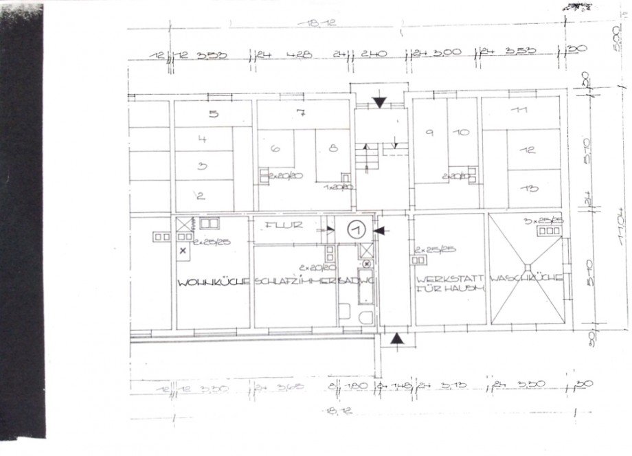 Grundriss Souterrainwohnung M�nchen / Am Hart