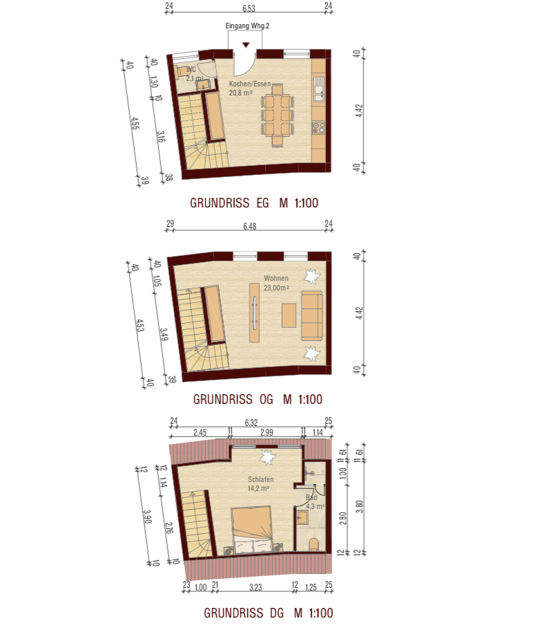 Grundriss Maisonettewohnung Mering
