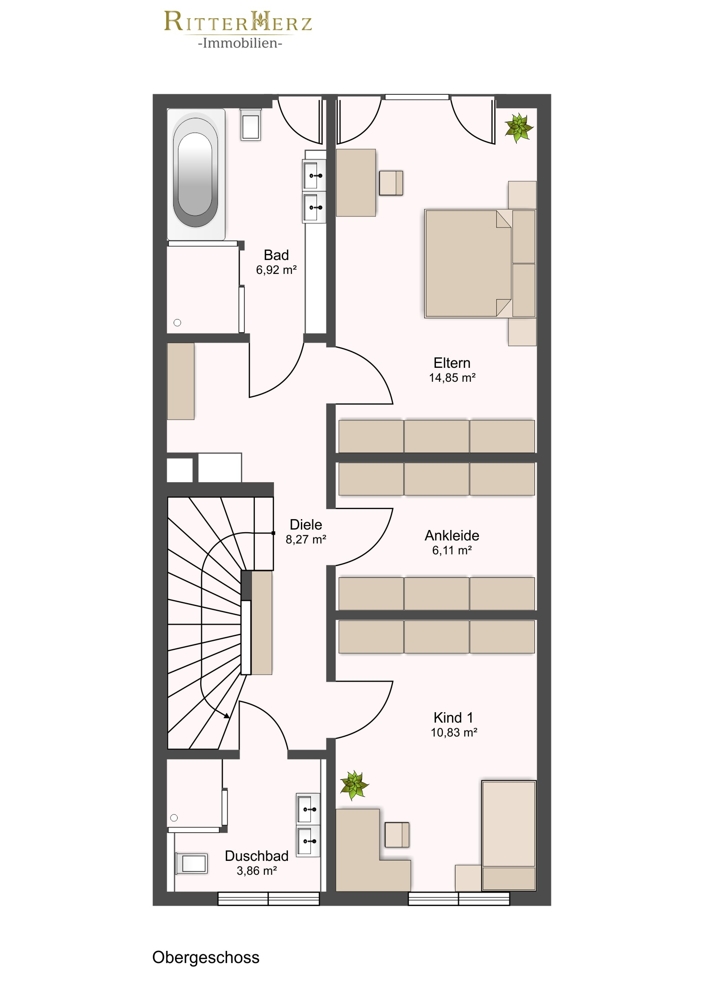Obergeschoss Reihenhaus Oberschlei�heim