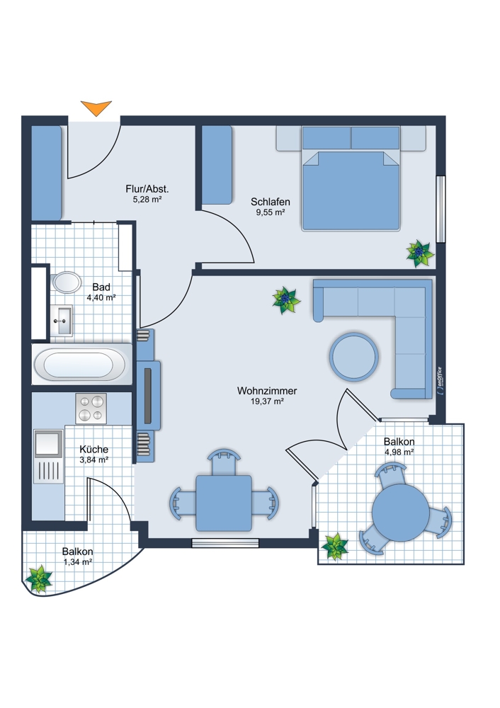 Grundriss Etagenwohnung M�nchen