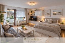 Wohnen/Schlafen Einrichtungsvorschlag *VERKAUFT* Gro�z�giger Balkon & separate K�che - ideal zum Selbstbezug oder als Investment!