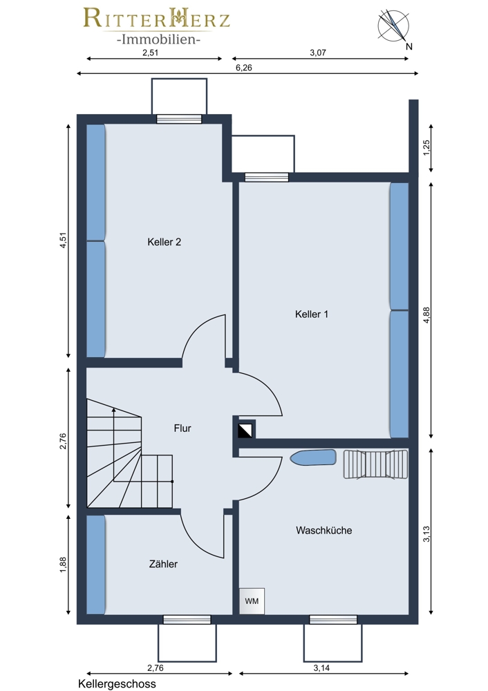 Kellergeschoss Reihenhaus M�nchen / F�rstenried