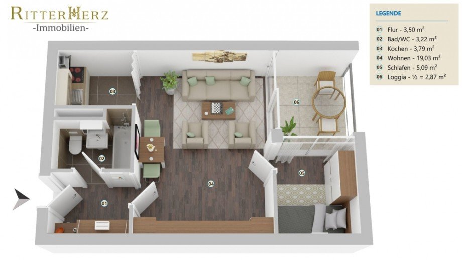 Grundriss Etagenwohnung M�nchen