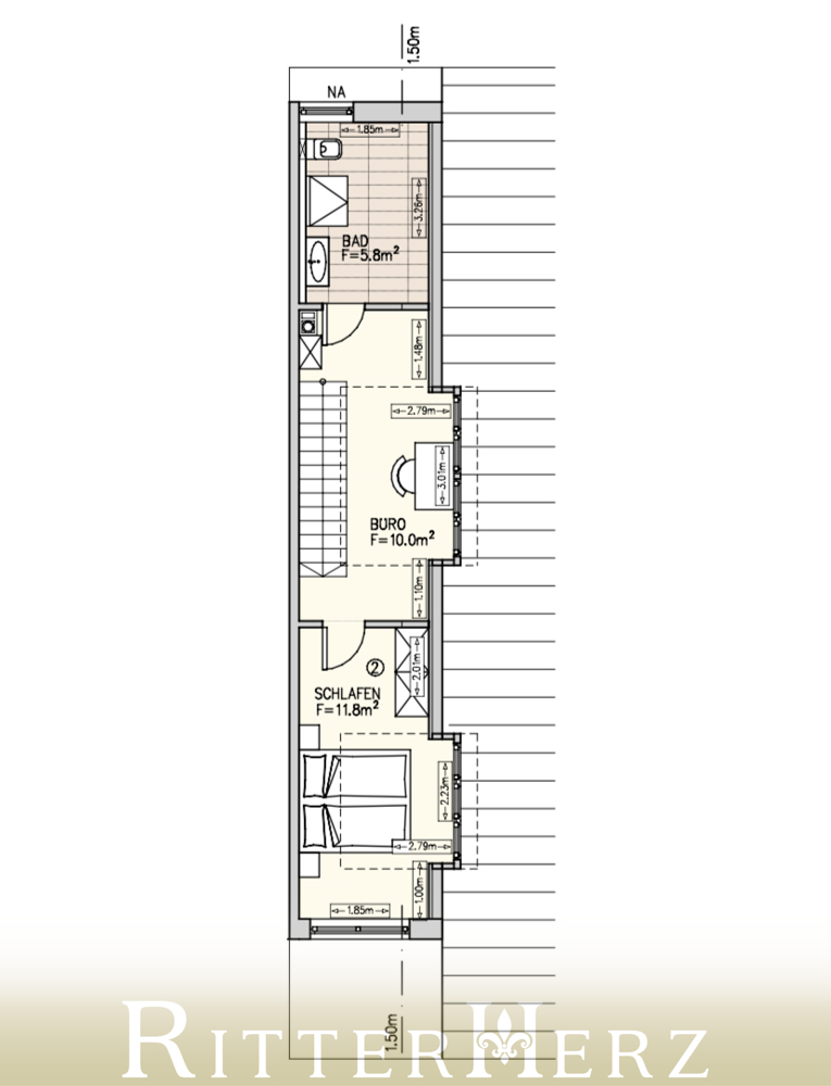 Grundriss-DG Dachgeschosswohnung M�nchen / Hadern
