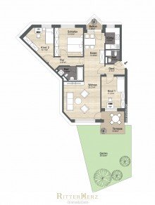 Grundriss *VERMIETET*Familienfreundlich mit ca. 39m2 eigenem Garten