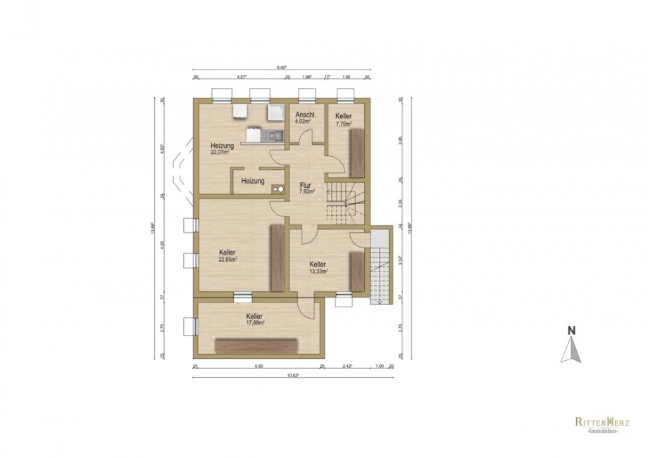 Grunriss UG Einfamilienhaus K�nigsbrunn