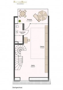 Dachgeschoss mit Galerie *** VERMIETET *** Gro�z�giges und modernes Haus am Schlioss Schlei�heim!