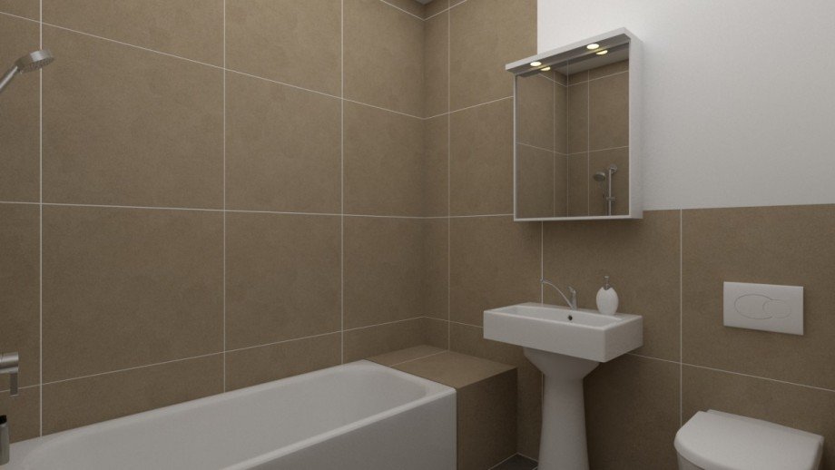 Beispiel Badezimmer Etagenwohnung M�nchen / Forstenried