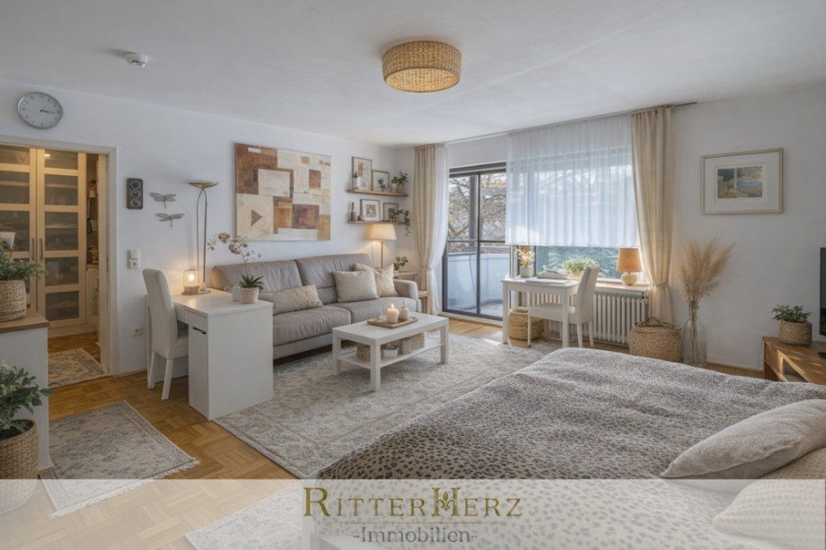 Wohnen/Schlafen Einrichtungsvorschlag Etagenwohnung M�nchen