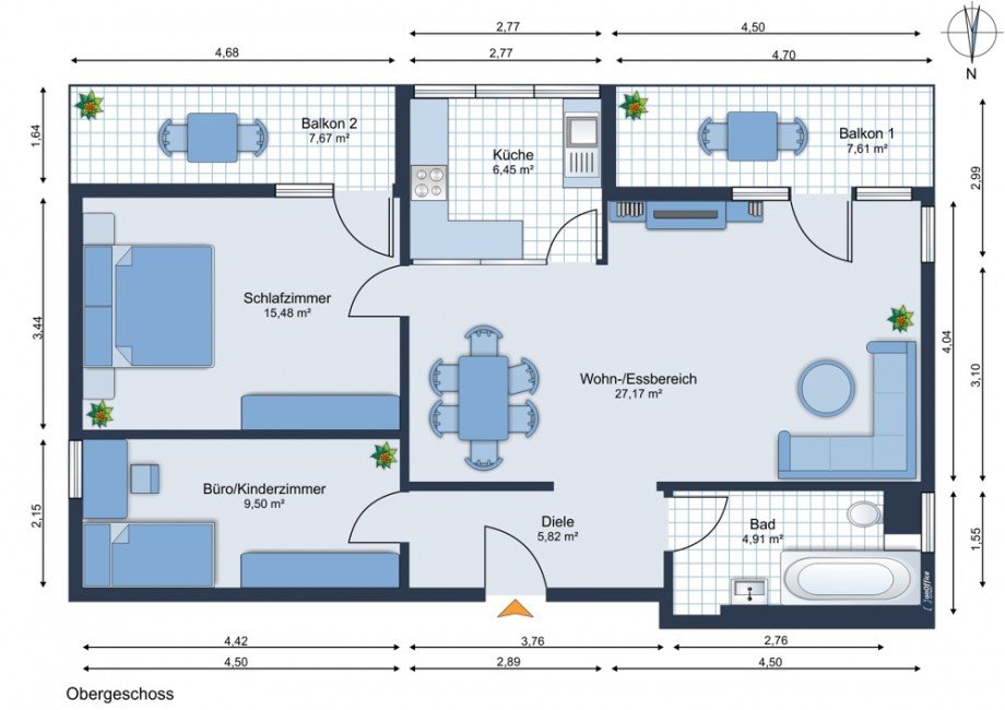 Grundriss Etagenwohnung M�nchen